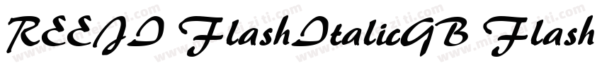 REEJI FlashItalicGB Flash Lightttf字体转换
